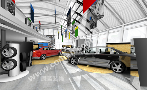 奧迪汽車展廳設計（車輛展示區(qū)）