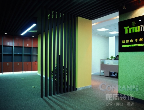 凱勝電子辦公室前廳裝修實景照