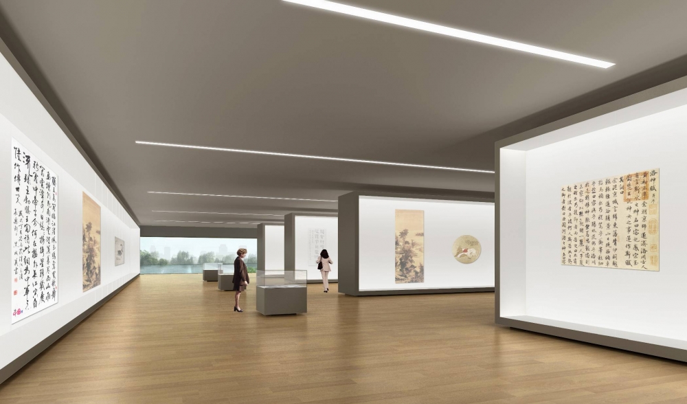 天津美術(shù)館展覽廳（四層藏品展廳，展柜、櫥窗）